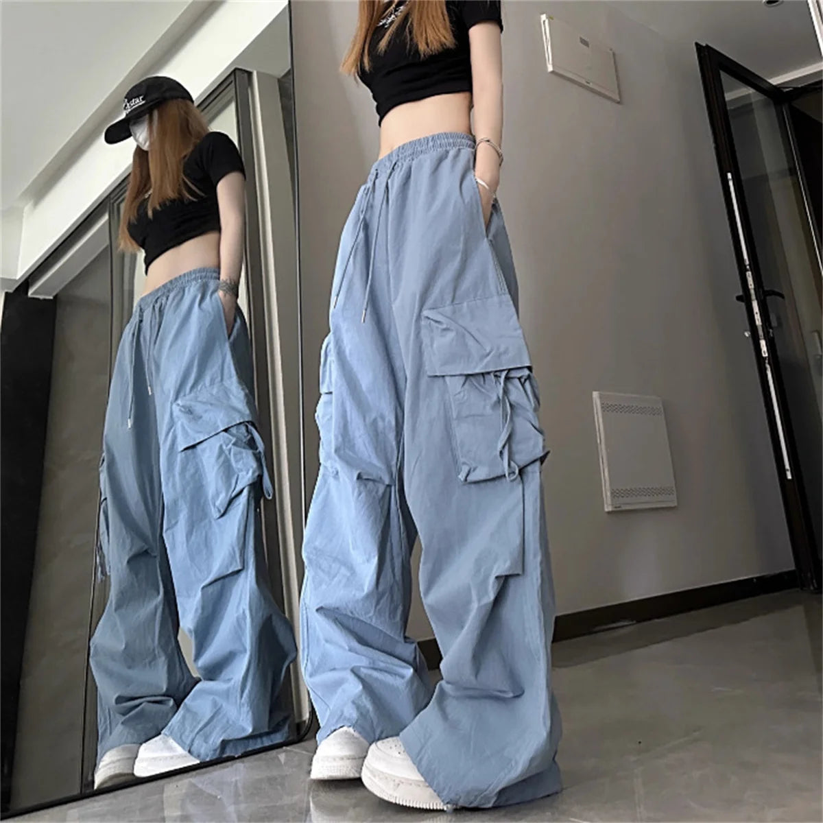 Women Cargo Pants High Waist