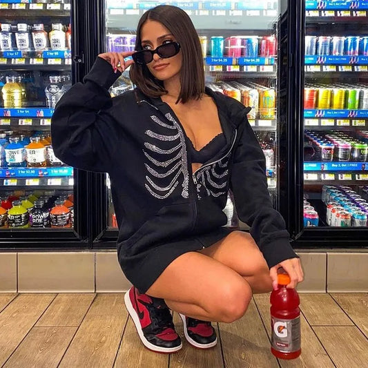 Women Hooded Jacket Streetwear